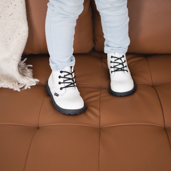 Combat Boots - White Patent - Riley & Co - Picture 2 of 12